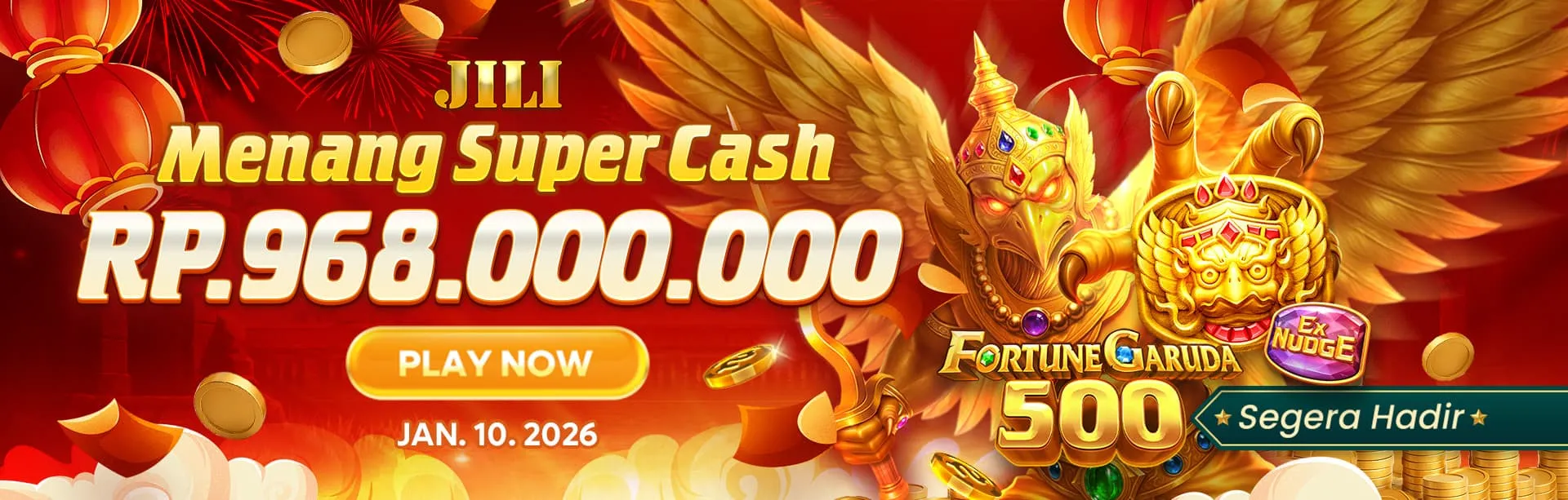 JILI - FORTUNE GARUDA 500 GAME PROMO BANNER